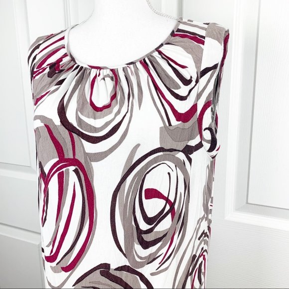 Spring + Mercer Dress Women Large Pink Grey  Sleeveless Mini Swirl Straight - Picture 4 of 5